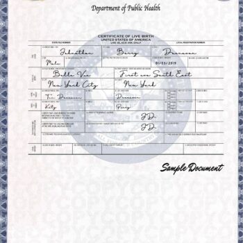 Birth certificate template