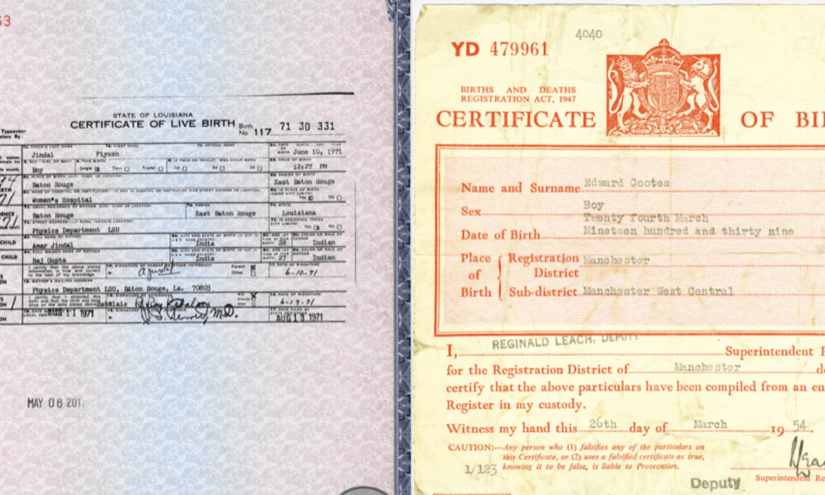 certified copy of birth certificate ohio